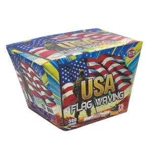 usa flag waving 500 gram cake iron man firework