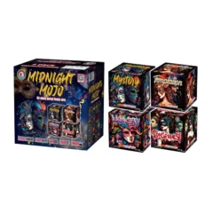 midnight mojo 500 gram cake fisherman firework